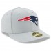 Men's New England Patriots New Era Gray Omaha Low Profile 59FIFTY Fitted Hat 2814827